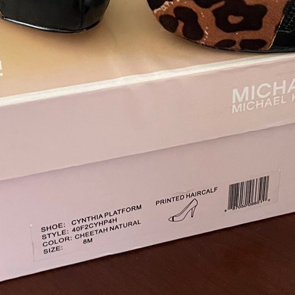 Michael by Michael Kors Cheetah Print Heels Size 8M - Picture 4 of 5